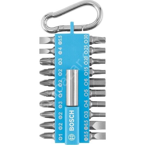 21'li Vidalama Ucu Seti Yaylı Kancalı Mavi