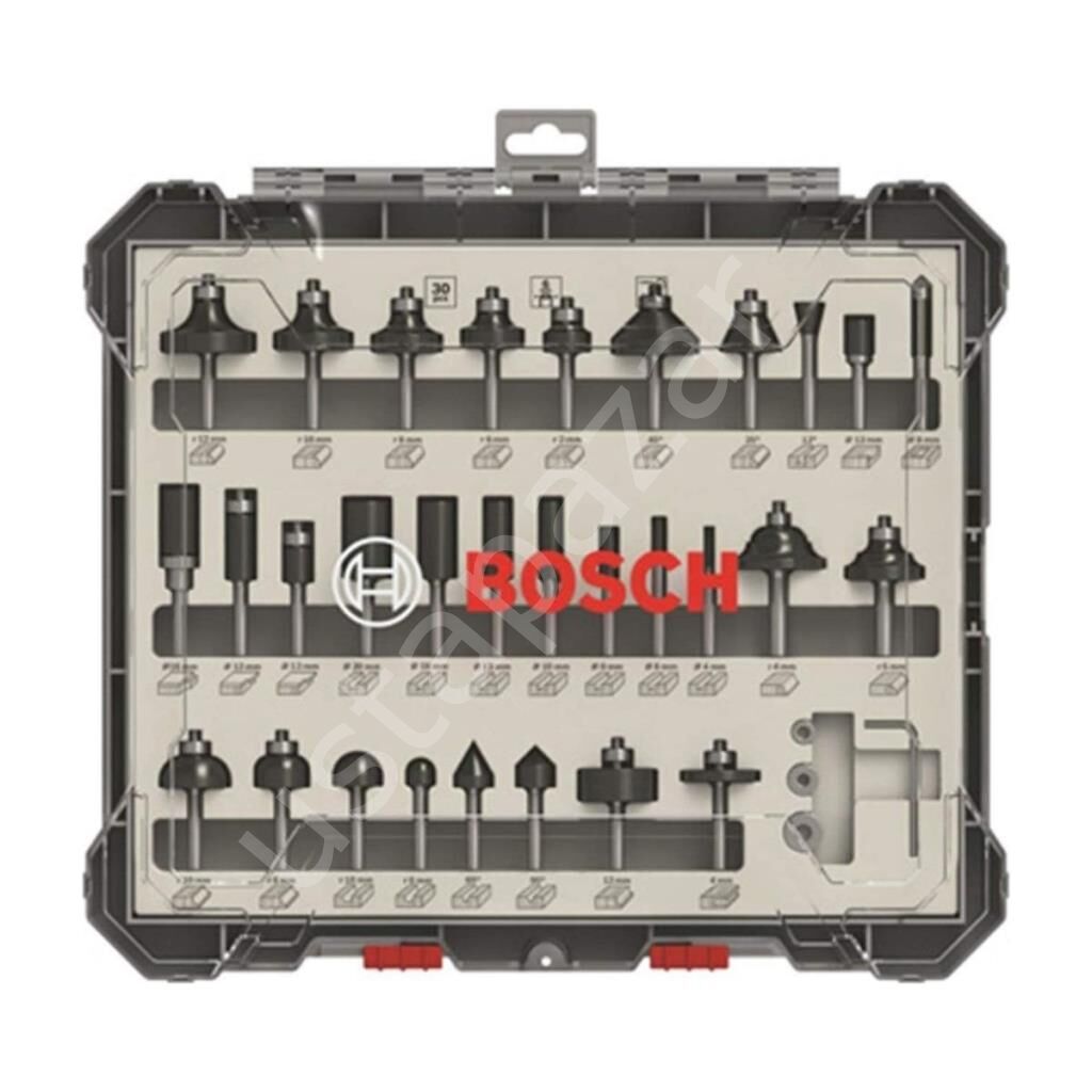 Bosch Freze Seti 30 Parça Karışık 6 mm (Pro) 2607017474