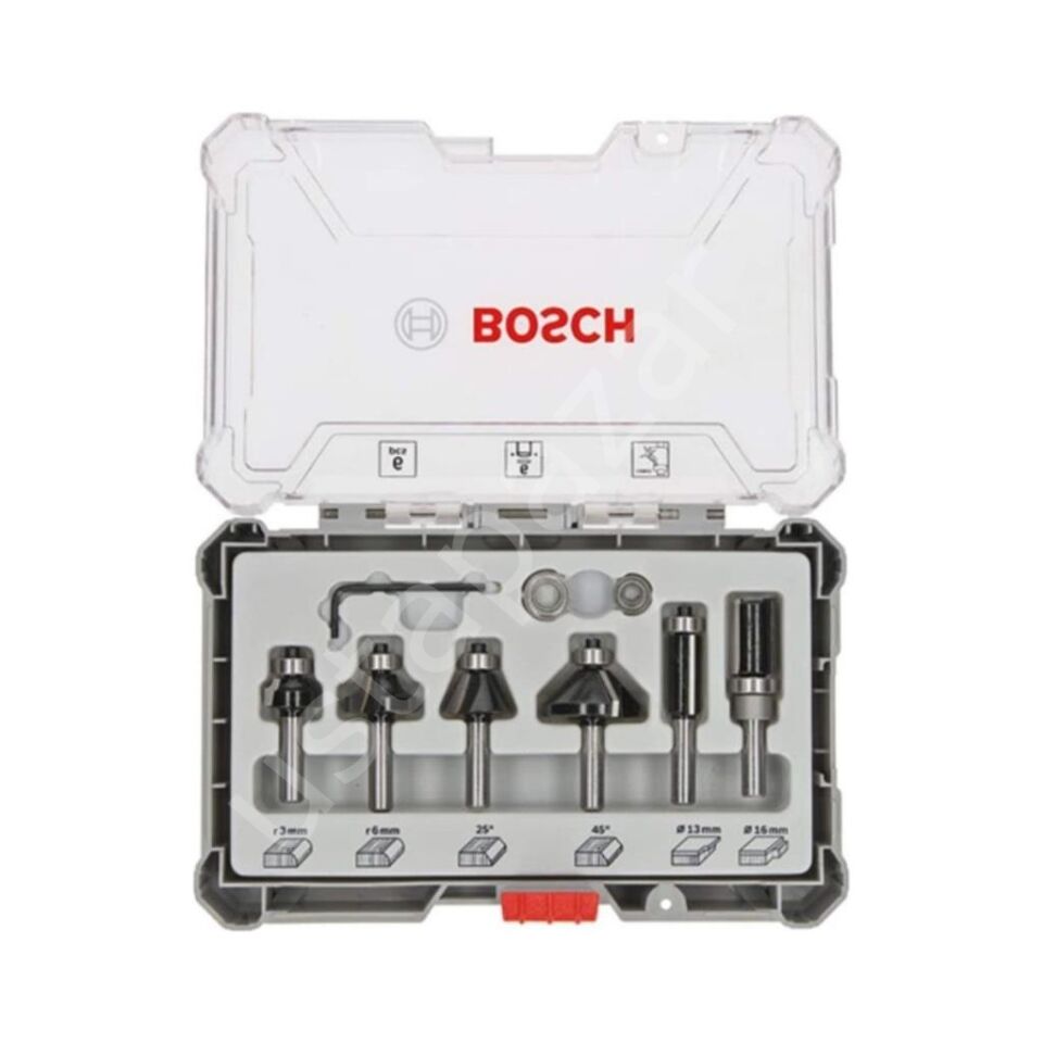 Bosch Freze Seti 6 Parça Karışık 6 mm (Pro) 2607017468
