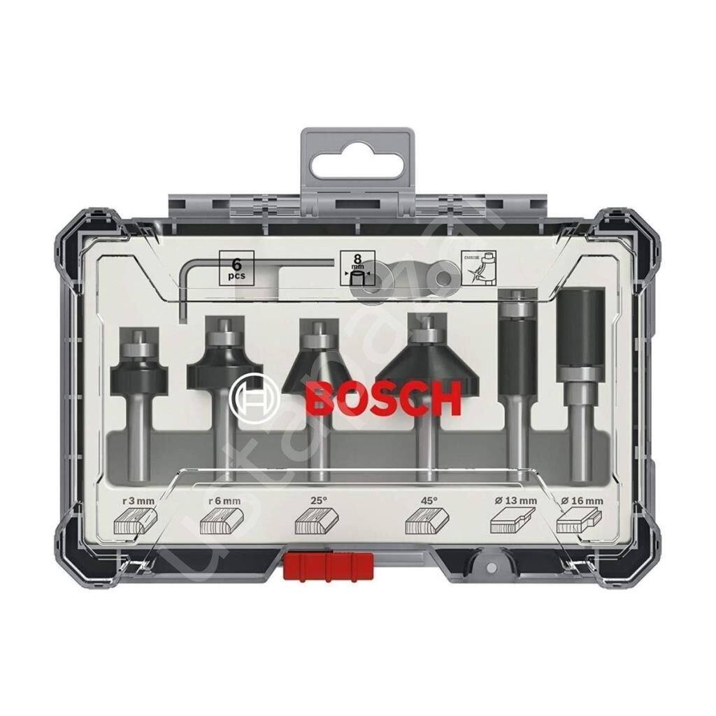 Bosch Freze Seti 6 Parça Karışık 8 mm (Pro) 2607017469