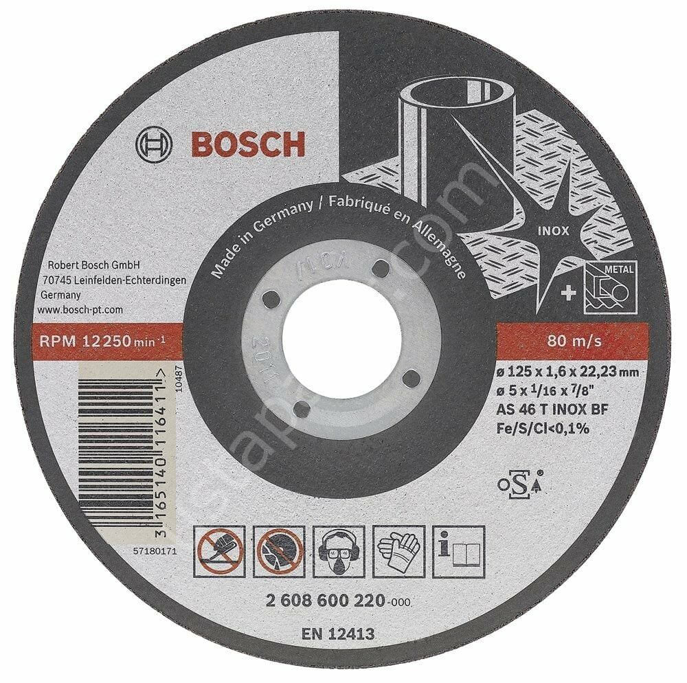 Bosch - 115*1,0 mm Best Serisi Düz Inox (Paslanmaz Çelik) Kesme Diski - Rapido Uzun Ömürlü 2608602220