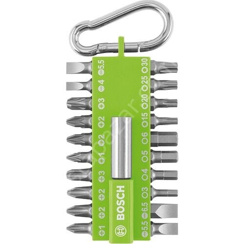 21'li Vidalama Ucu Seti Yaylı Kancalı Yeşil