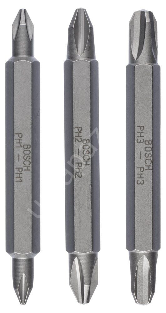 Bosch - Çift Taraflı Vidalama ucu PH1/2/3*60 mm 3'lü 2607001748