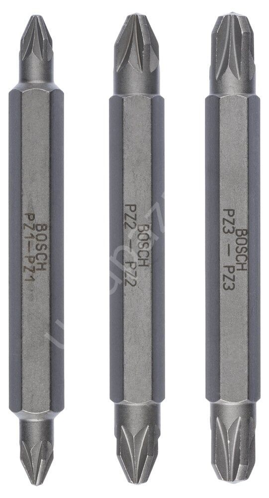 Bosch - Çift Taraflı Vidalama ucu PZ1/2/3*60 mm 3'lü 2607001749
