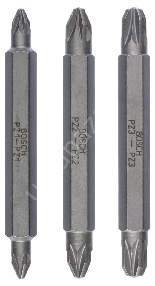 Bosch - Çift Taraflı Vidalama ucu PZ1/2/3*60 mm 3'lü 2607001749
