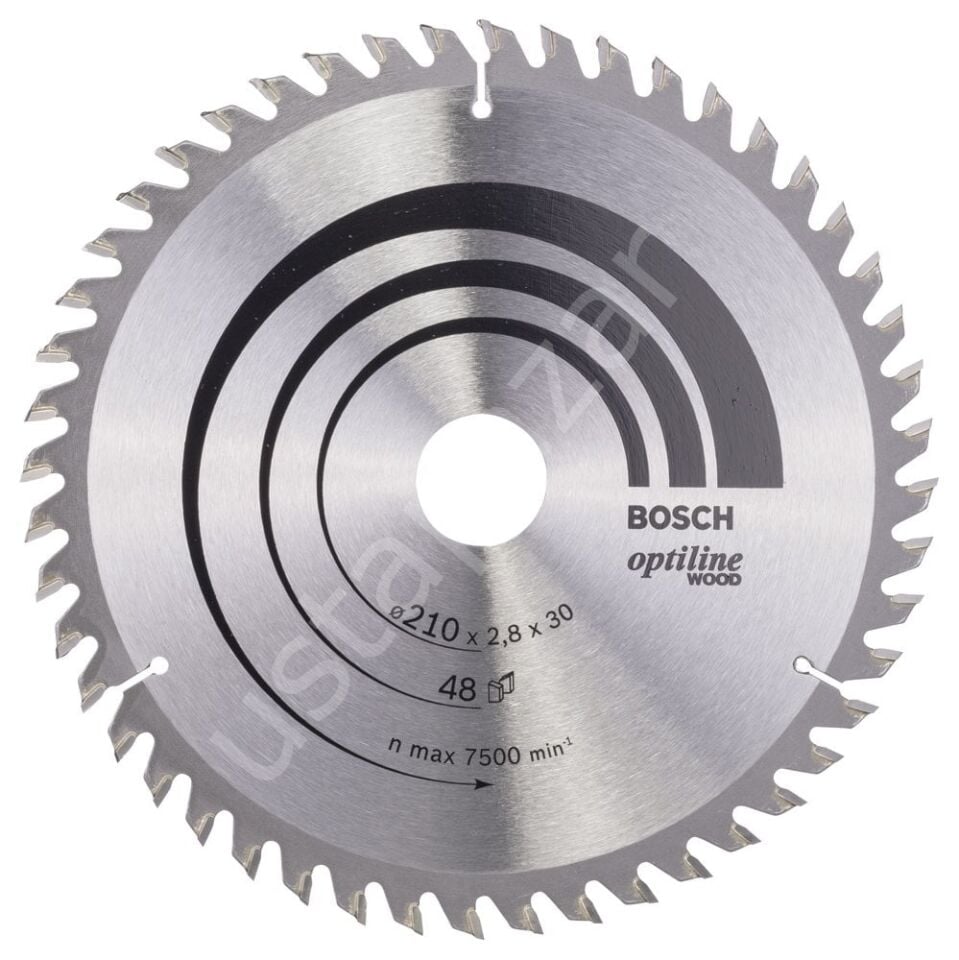 Bosch - Optiline Serisi Ahşap için Daire Testere Bıçağı 210*30 mm 48 Diş 2608640623