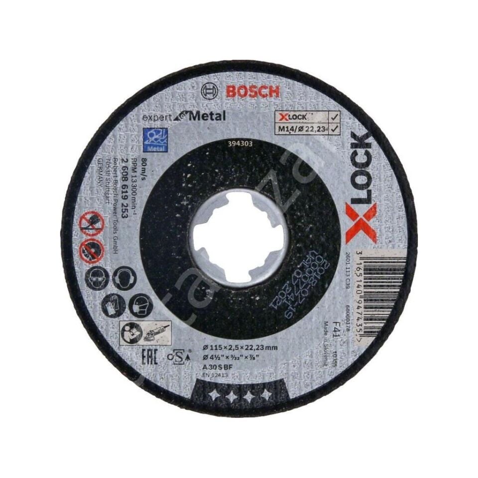 - X-Lock - 115*2,5 mm Expert Serisi Düz Metal Kesme Diski (Taş) 2608619253