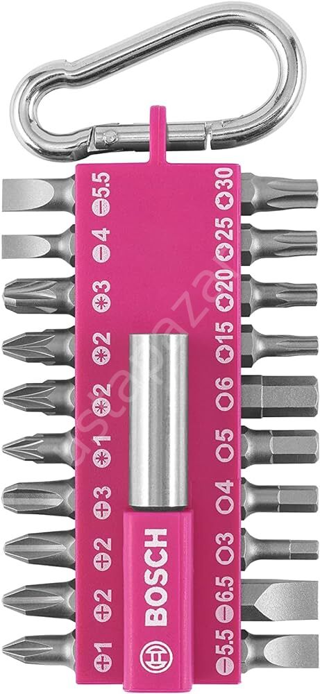 - 21 Parça Yaylı Kancalı Vidalama(Pembe) 8'li Karton Standlı