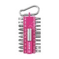 Bosch - 21 Parça Yaylı Kancalı Vidalama(Pembe) 8'li Karton Standlı