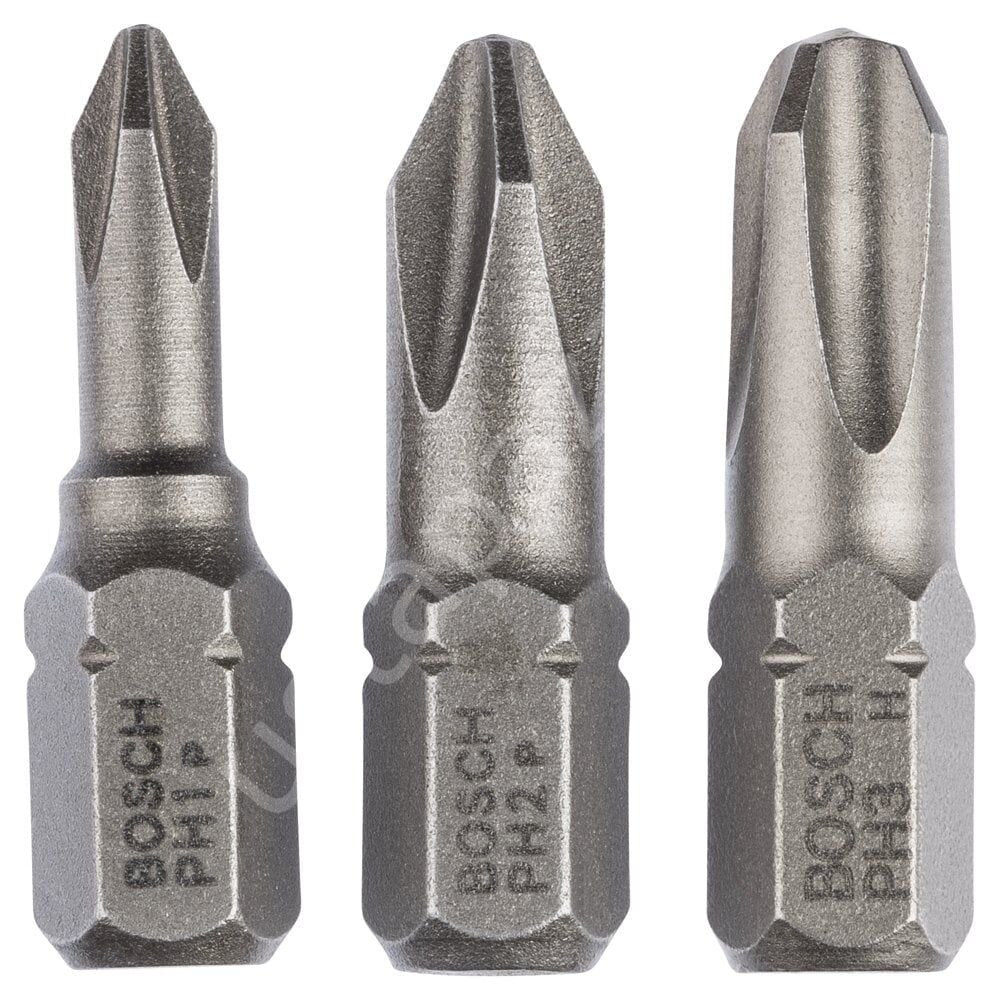 Bosch - 3 Parçalı Extra Hard Serisi Vidalama Ucu Seti PH1/2/3*25 mm 2607001752