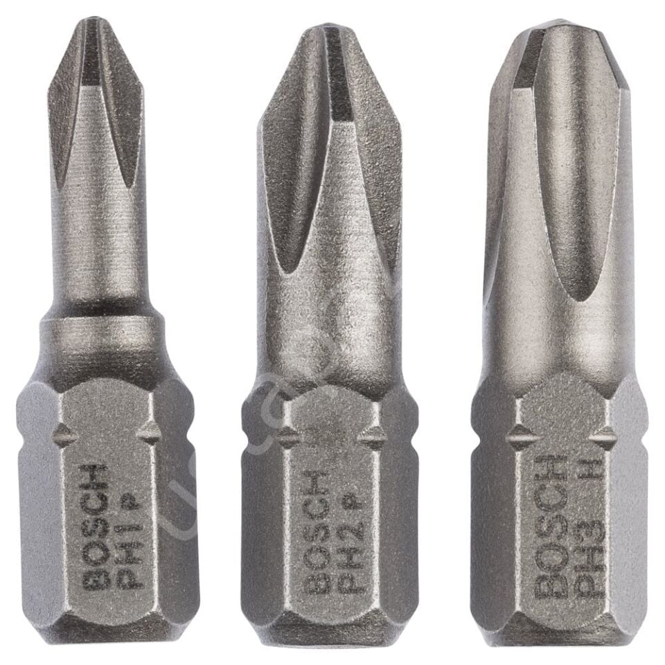 Bosch - 3 Parçalı Extra Hard Serisi Vidalama Ucu Seti PH1/2/3*25 mm 2607001752