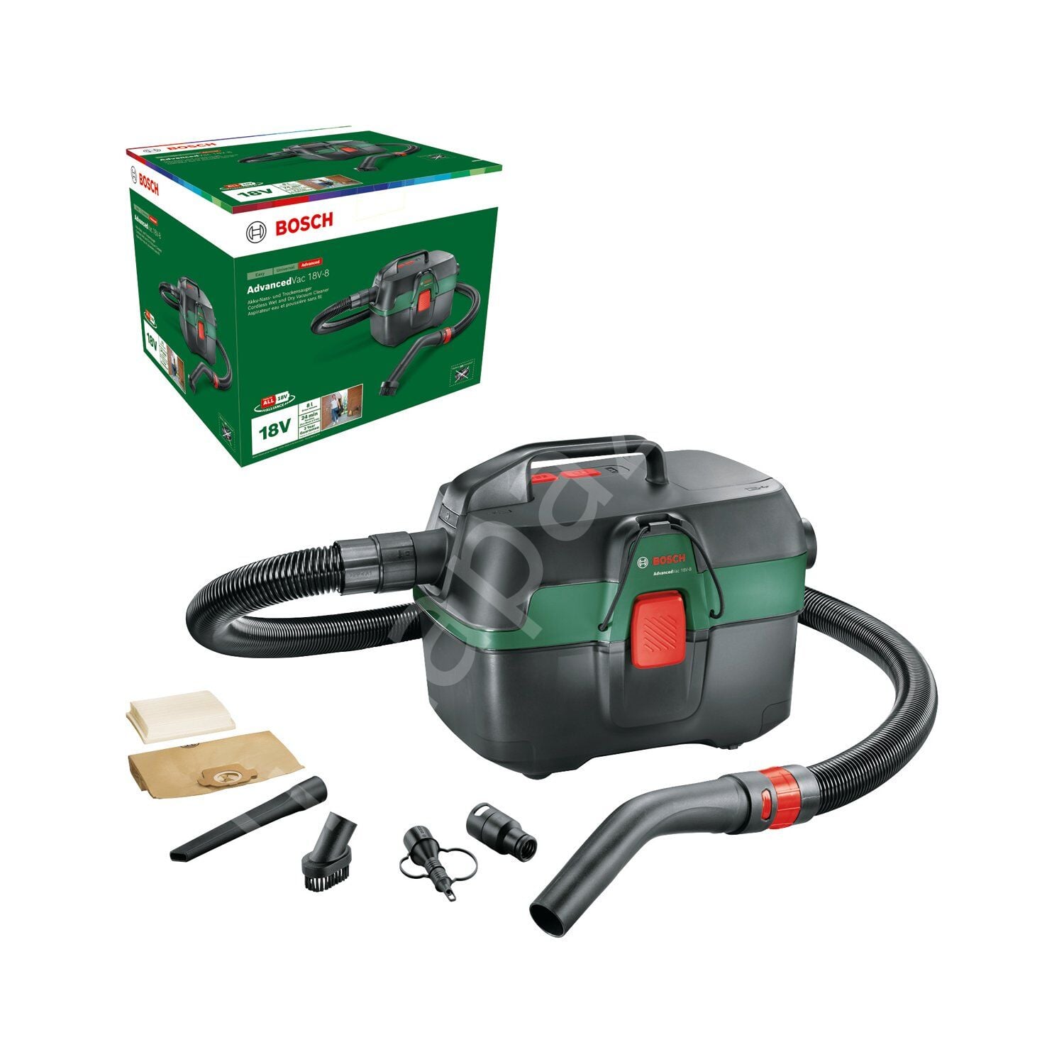 Bosch AdvancedVac 18V-8 Akülü Süpürge Solo 06033E1000