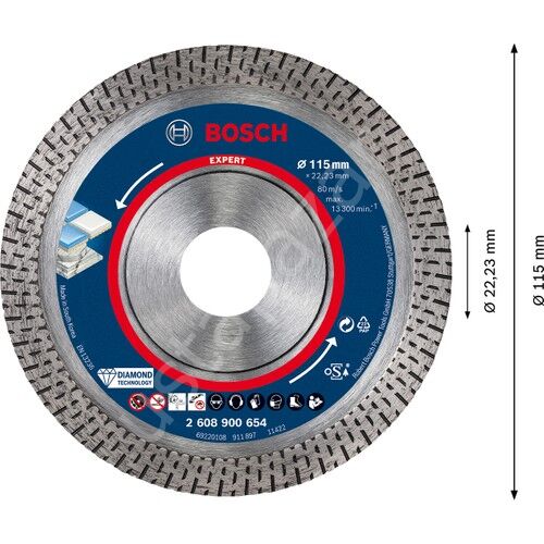 Bosch Expert Hardceramic Elmas Kesme Diski 115 x 22,23 x 1,4 x 10 mm