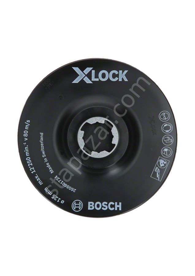 Bosch - X-LOCK - SCM Merkez Delikli Taban 125 mm 2608601724