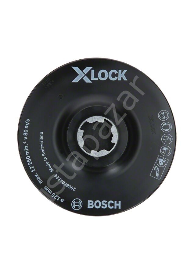 Bosch - X-LOCK - SCM Merkez Delikli Taban 125 mm 2608601724