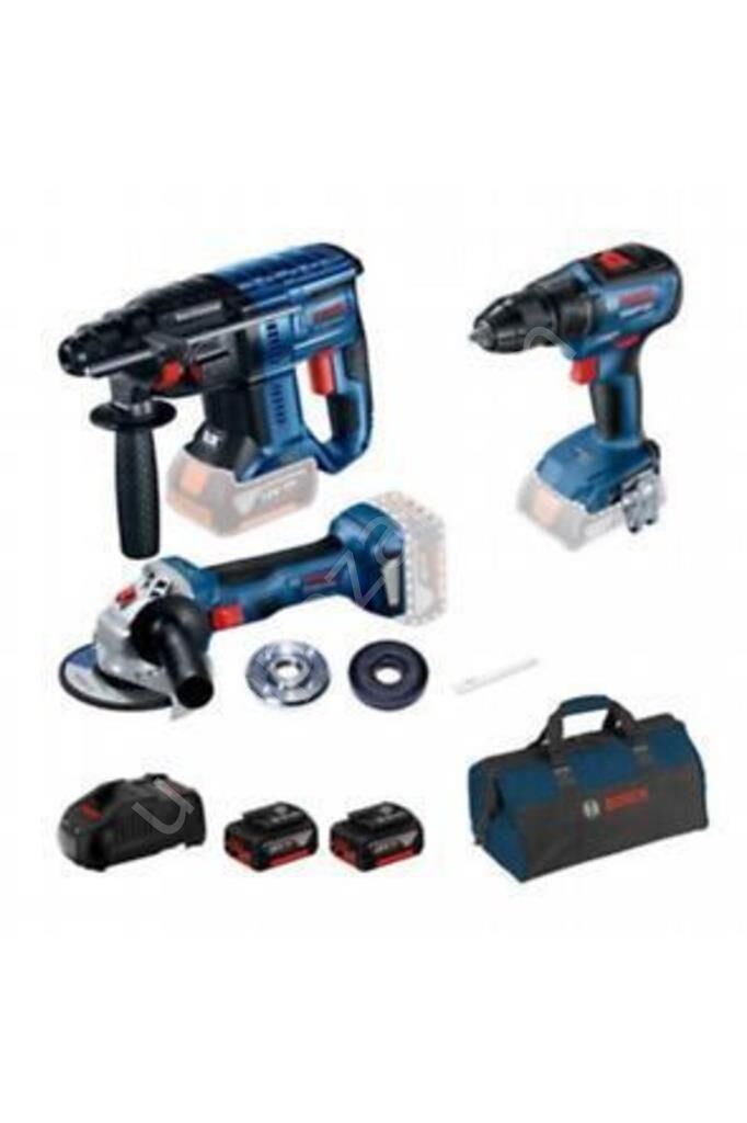 Bosch Professional Gsr 18V-50 + Gbh 180 + Gws 180 2 X Gba 18V 3Lu Set 5.0Ah 18V - 0615990M32
