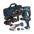 Bosch Professional Gsr 18V-50 + Gbh 180 + Gws 180 2 X Gba 18V 3Lu Set 5.0Ah 18V - 0615990M32