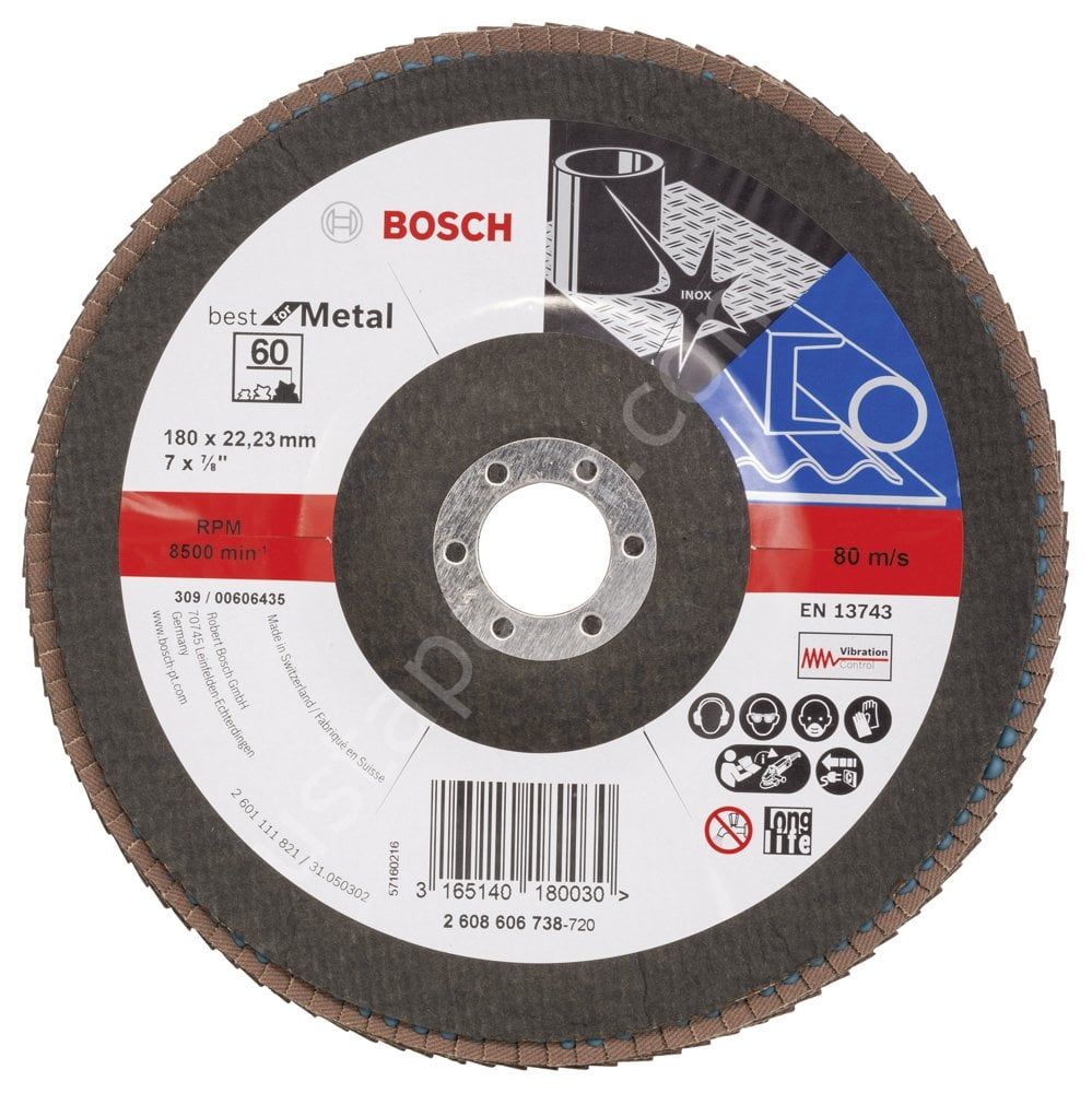 Bosch - 180 mm 60 Kum Best Serisi Metal Flap Disk 2608606738