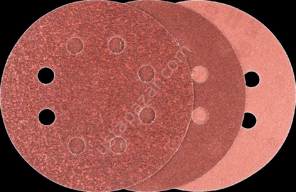 Bosch - Eksantirik Zımpara Kağıdı 6'lı Set, 125 mm 60/120/240 Kum 8 Delik