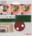 Bosch - Eksantirik Zımpara Kağıdı 6'lı Set, 125 mm 60/120/240 Kum 8 Delik