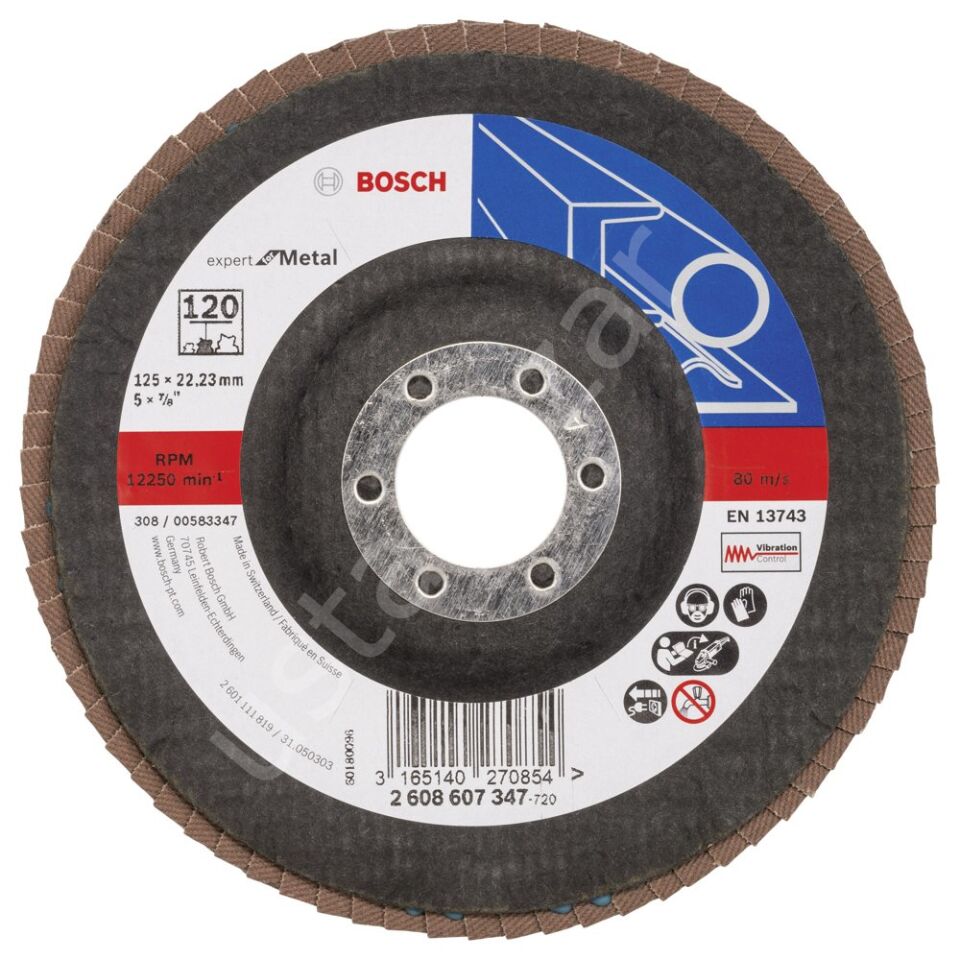 Bosch - 125 mm 120 Kum Expert Serisi Metal Flap Disk 2608607347