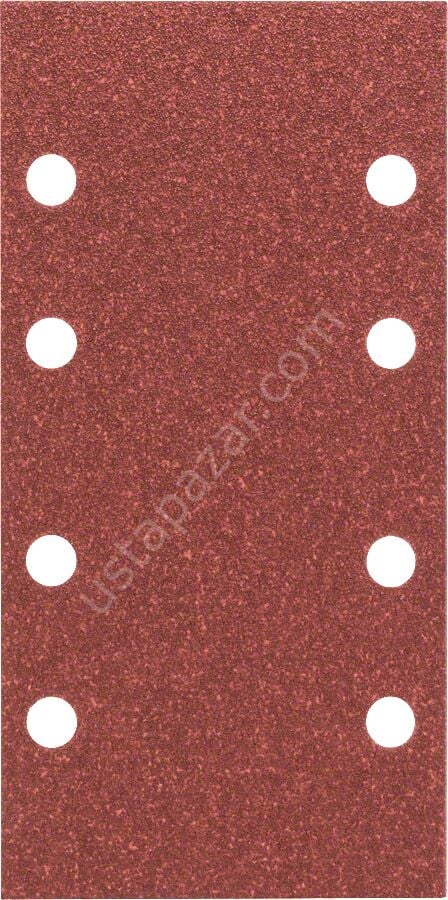 Bosch - Titreşimli Zımpara Kağıdı 10'lu, 93 x 185 mm 80 Kum 8 Delik