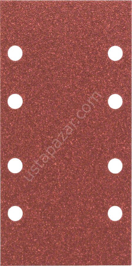 Bosch - Titreşimli Zımpara Kağıdı 10'lu, 93 x 185 mm 80 Kum 8 Delik