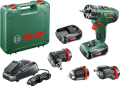 Bosch AdvancedImpact 18 Çift Akülü Darbeli Delme Vidalama Makinesi (2 x 1,5 Ah) + 3 Adaptör 06039A3401