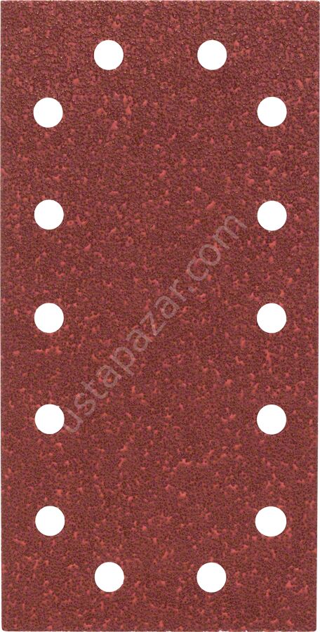 Bosch - Titreşimli Zımpara Kağıdı 10'lu, 115 x 230 mm 40 Kum 14 Delik