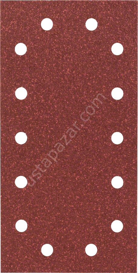 Bosch - Titreşimli Zımpara Kağıdı 10'lu, 115 x 230 mm 60 Kum 14 Delik