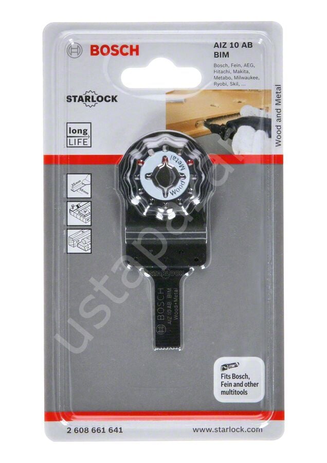 Bosch - Starlock - AIZ 10 AB - BIM Ahşap ve Metal İçin Daldırmalı Testere Bıçağı 1'li 2608661641