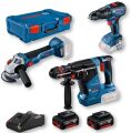 Bosch Professional GBH 187 + GWS 18V-10 + GSR 18V-50 Vidalama Kırıcı Taşlama Seti - 0615990N42