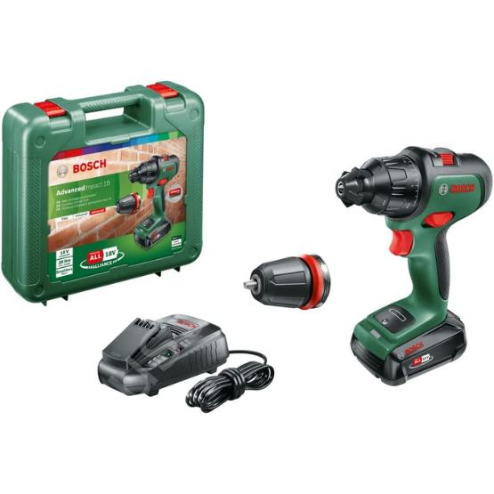 Bosch AdvancedImpact 18 Tek Akülü Darbeli Delme Vidalama Makinesi 18V  (1 x 2,5 Ah) + Şarj Cihazı AL 1830 CV 06039B5108