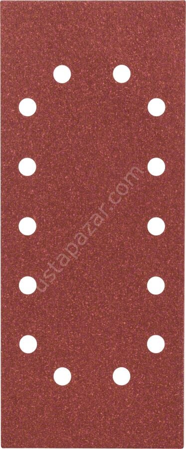 Bosch - Titreşimli Zımpara Kağıdı 10'lu, 115 x 280 mm 80 Kum 14 Delik