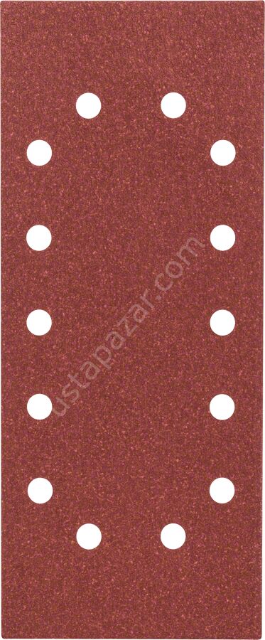 Bosch - Titreşimli Zımpara Kağıdı 10'lu, 115 x 280 mm 80 Kum 14 Delik