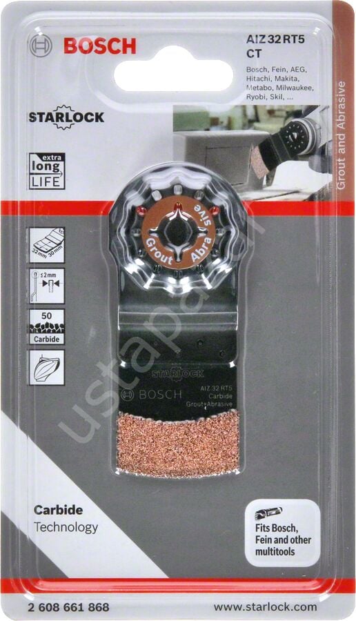 Bosch - Starlock - AIZ 32 RT5 - Carbide RIFF Daldırmalı Testere Bıçağı 50 Kum Kalınlığı 1'li 2608661868