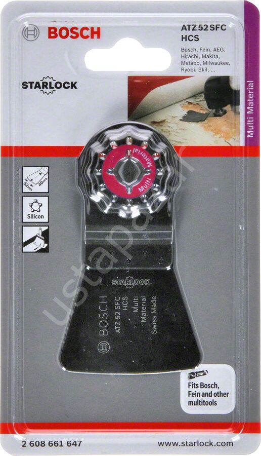 Bosch - Starlock - ATZ 52 SFC - HCS Yumuşak Silikon ve Boya Artıkları İçin Esnek Raspa Bıçağı 1'li 2608661647