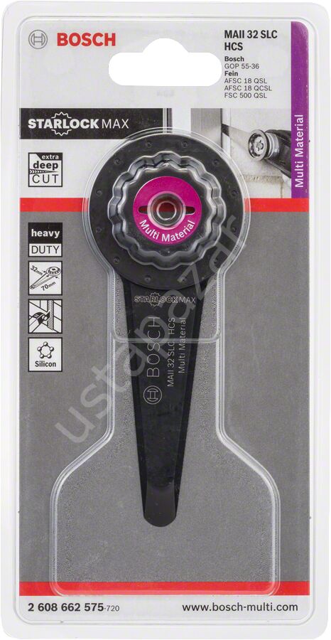 Bosch - Starlock Max - MAll 32 SLC - HCS Üniversal Derz ve Macun Kesici Uzun Testere Bıçağı 1'li 2608662575