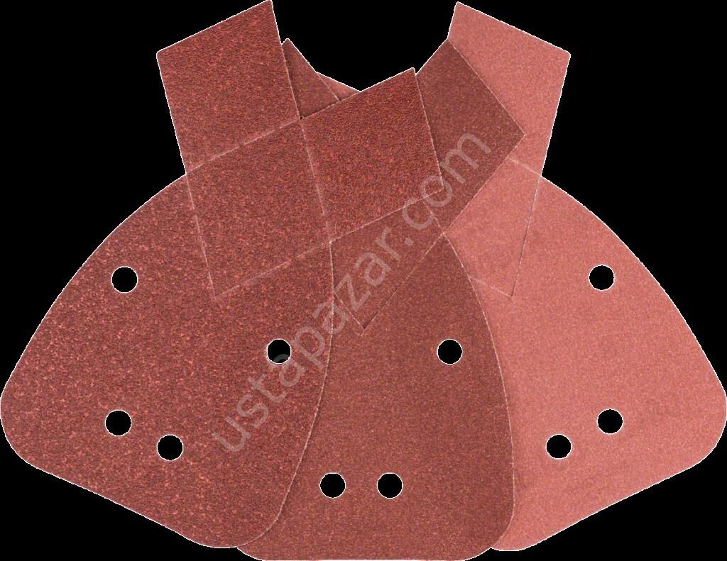Bosch - Multi Zımpara Kağıdı 6'lı Set, 95 x 135 mm 80/120/180 Kum 4 Delik