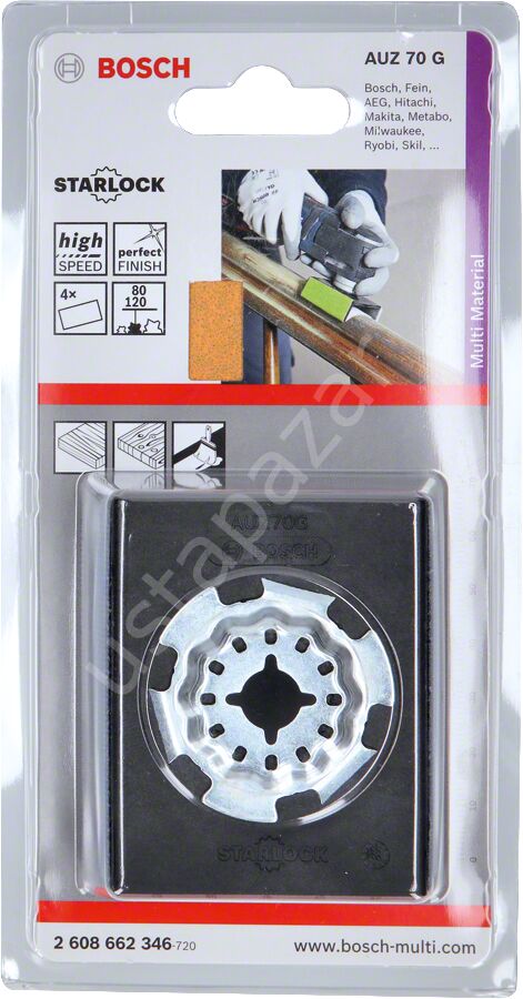 Bosch - Starlock - AUZ 70 G Mikro Pıtrak Tutturmalı Profil Zımparalama İçin Taban 2608662346