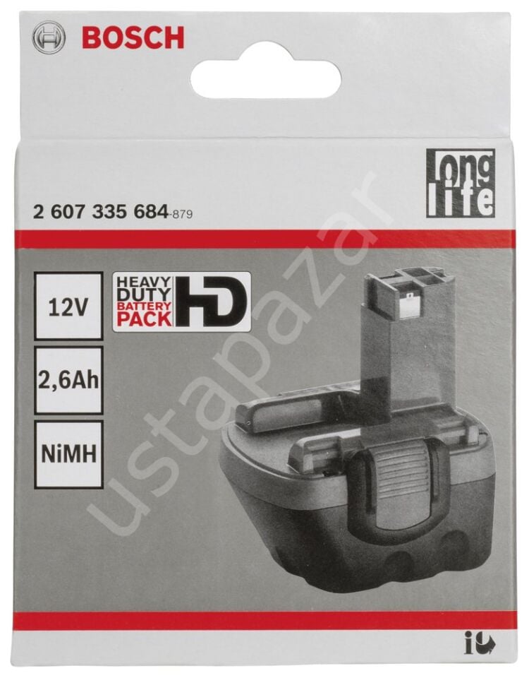 Bosch - 12 V 2,6 Ah HD NiMh O-Pack Akü 2607335684