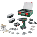 Bosch UniversalDrill 18V (2x1,5 Ah) Akülü Delme Vidalama Makinesi+ 241 parça set + Systembox S 06039D4003