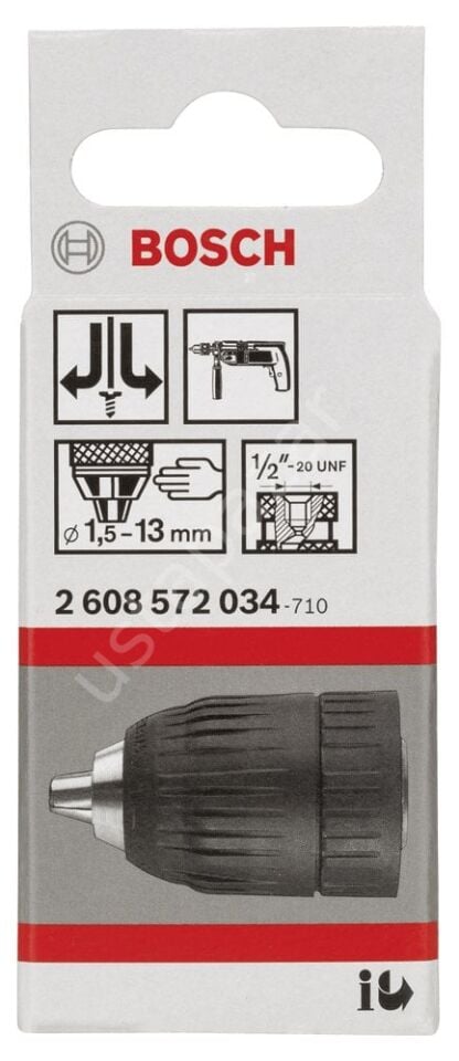 Bosch - 2-13 mm - 1/2''-20 Anahtarsız Mandren 2608572034