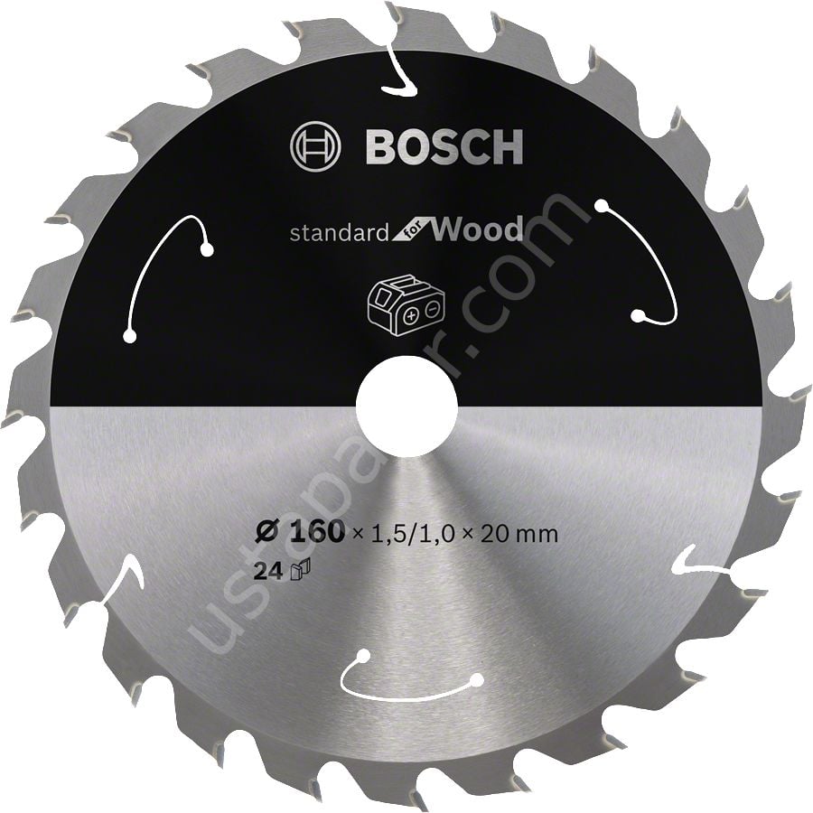 Bosch - Standard for Serisi Ahşap için Akülü Daire Testere Bıçağı 160*20 mm 24 Diş 2608837676