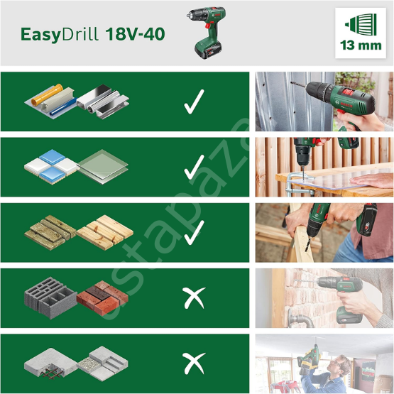Bosch EasyDrill 18V-40 (Solo) 06039D8000