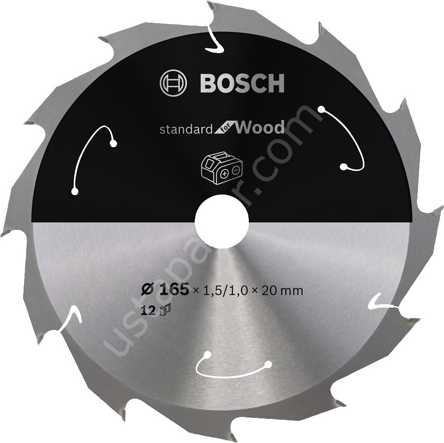 Bosch - Standard for Serisi Ahşap için Akülü Daire Testere Bıçağı 165*20 mm 12 Diş 2608837684