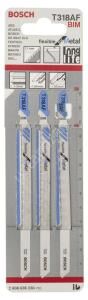 Bosch - Kırılmaya Karşı Dayanıklı Seri Metal İçin T 318 AF Dekupaj Testeresi Bıçağı - 3'Lü Paket 2608636230