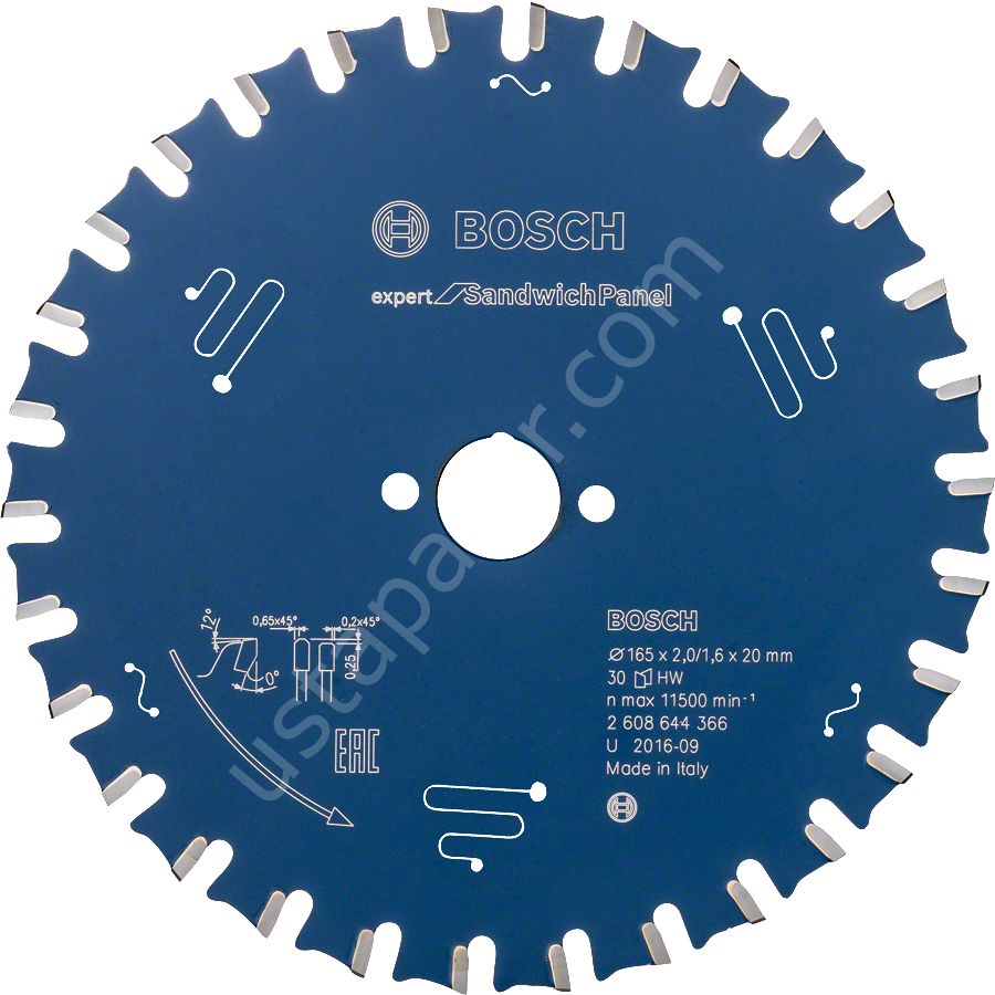 Bosch - Expert Serisi Sandviç Panel için Daire Testere Bıçağı 165*20 mm 30 Diş 2608644366