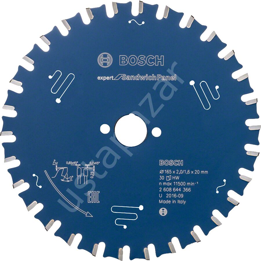 Bosch - Expert Serisi Sandviç Panel için Daire Testere Bıçağı 165*20 mm 30 Diş 2608644366