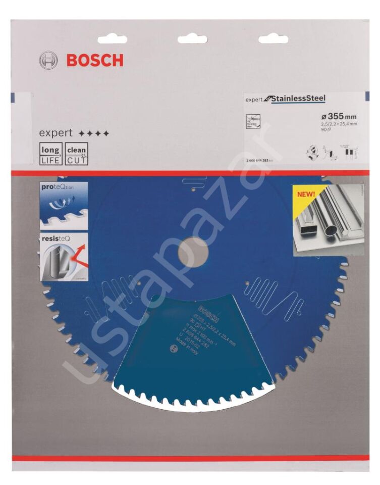 Bosch - Expert Serisi Paslanmaz Çelik için Daire Testere Bıçağı 355*25,4 mm 90 Diş 2608644282